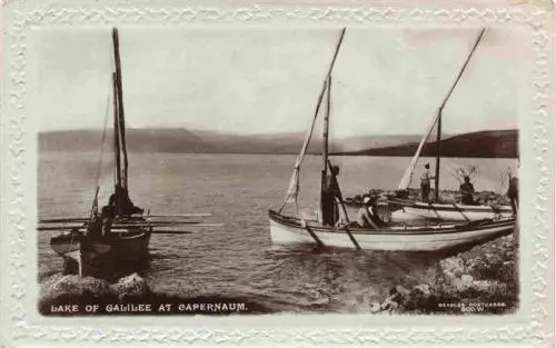 AK / Ansichtskarte 73960945 Capernaum_Kafarnaum_Israel Fishermen on Lake of Galilee