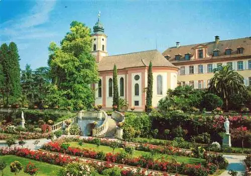 AK / Ansichtskarte 73961876 Insel_Mainau Rosengarten mit Freitreppe zur Schlossterrasse