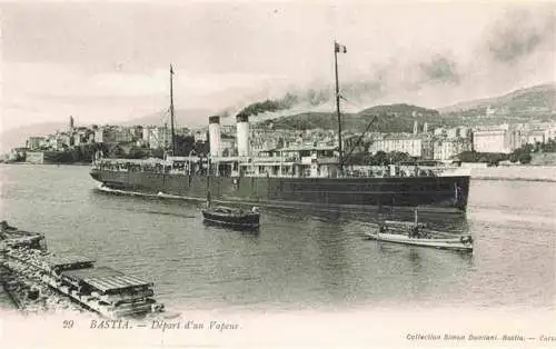 AK / Ansichtskarte  Bastia_2B_Haute-Corse Départ d'un vapeur Port