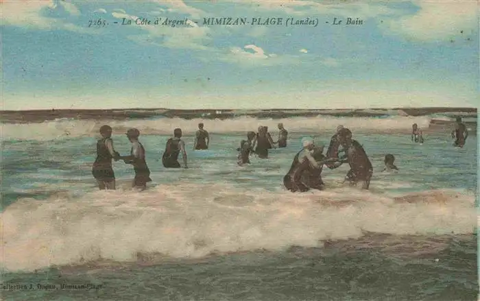 AK / Ansichtskarte  Mimizan_Plage_40_Landes Le bain Côte d'Argent