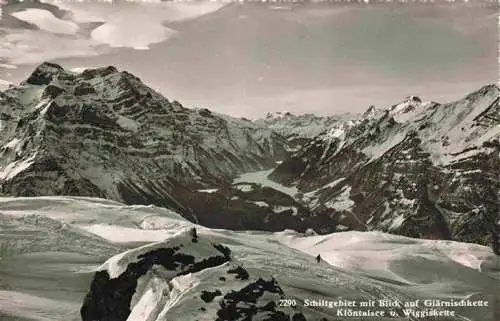 AK / Ansichtskarte  Schilt_Meiental mit Blick auf Glaernischkette Kloentalsee und Wiggiskette