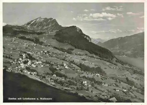 AK / Ansichtskarte  Amden_SG Panorama mit Leistkamm und Walensee