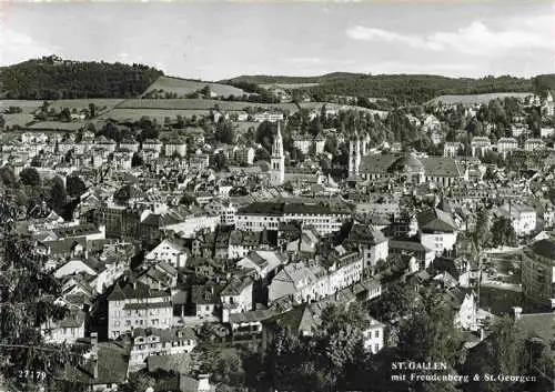 AK / Ansichtskarte  St_Gallen_SG Stadtpanorama mit Freudenberg und St. Georgen