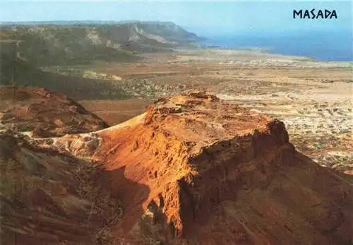 AK / Ansichtskarte 73965899 Masada_Israel Fliegeraufnahme mit Totem Meer