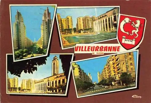 AK / Ansichtskarte  Villeurbanne_69_Rhone Les gratte ciel Place de la Liberation Hotel de Ville Avenue H Barbusse