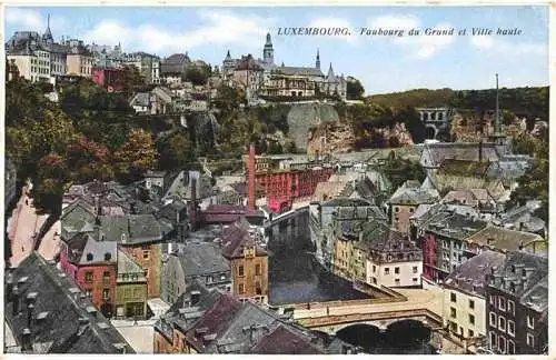 AK / Ansichtskarte 73966578 LUXEMBOURG__Luxemburg Faubourg du Grund et Ville haute