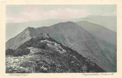 AK / Ansichtskarte 73966615 Riesengebirge_Krkonose_Karkonosze Panorama Ziegenruecken Kupfertiefdruck