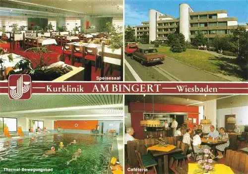 AK / Ansichtskarte 73967350 Wiesbaden Kurklinik Am Bingert Speisesaal Thermal Bewegungsbad Cafeteria