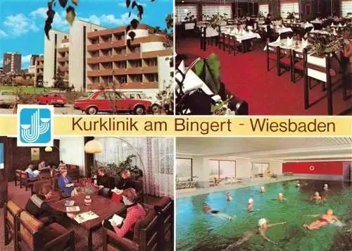 AK / Ansichtskarte 73967351 Wiesbaden Kurklinik Am Bingert Speisesaal Thermal Bewegungsbad Cafeteria