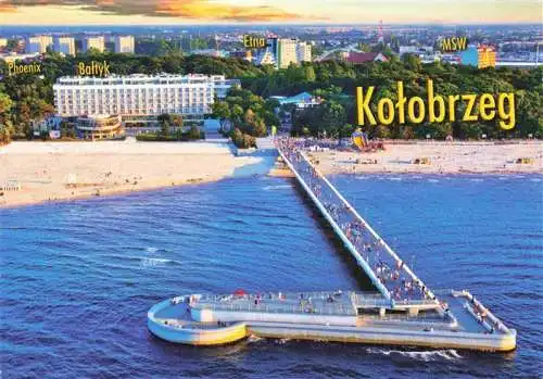 AK / Ansichtskarte 73967744 KOLOBRZEG_Kolberg_Ostseebad_PL Seebruecke Strand Hotel