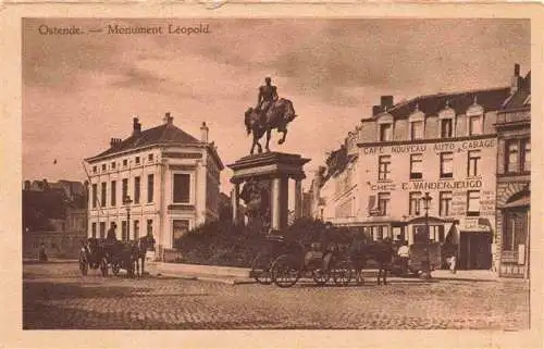 AK / Ansichtskarte 73969021 OSTENDE_Oostende_West-Vlaanderen_Belgie Monument Leopold