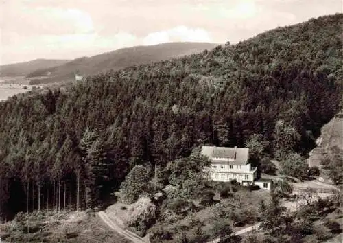 AK / Ansichtskarte 73969272 Hedemuenden_Hannoversch-Muenden Haus Eichbuehl Fliegeraufnahme