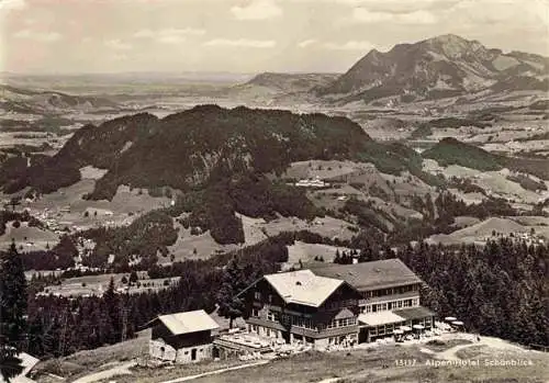 AK / Ansichtskarte 73969284 OBERSTDORF Alpenhotel Schoenblick Fliegeraufnahme