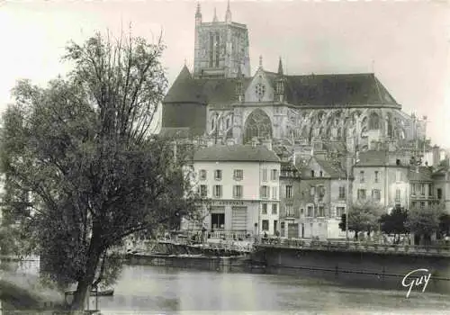 AK / Ansichtskarte  Meaux_77_Seine-et-Marne La cathedrale Saint Etienne et la Marne