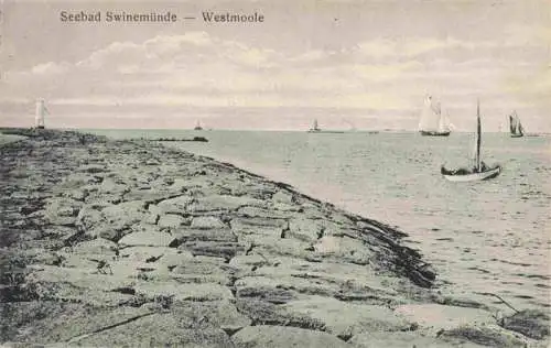 AK / Ansichtskarte 73971267 Swinemuende_SWINOUJSCIE_PL Westmole