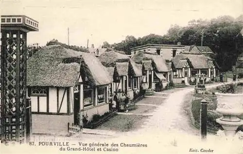 AK / Ansichtskarte  Pourville-sur-Mer_76_Seine-Maritime Vue générale des Chaumières du Grand Hôtel et Casino