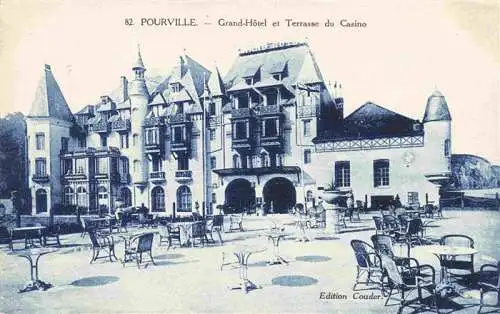 AK / Ansichtskarte  Pourville-sur-Mer_76_Seine-Maritime Grand Hôtel et Terrasse du Casino