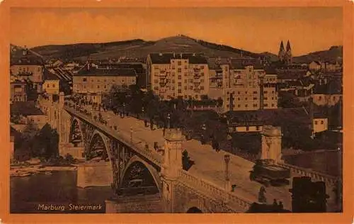 AK / Ansichtskarte 73972588 Marburg_Drau_MARIBOR_Steiermark_Slovenia Drau-Bruecke Stadtpanorama