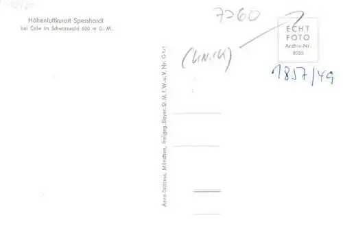 AK / Ansichtskarte 73972733 Spesshardt Hoehenluftkurort im Schwarzwald