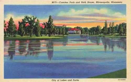 AK / Ansichtskarte 73972860 Minneapolis_Minnesota Camden Park and Bath House Illustration