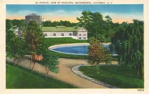 AK / Ansichtskarte 73973423 Columbia_South_Carolina_USA Partial view of Municipal Waterworks Illustration