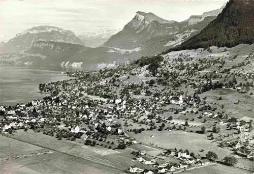 AK / Ansichtskarte  Buochs_Vierwaldstaettersee Fliegeraufnahme