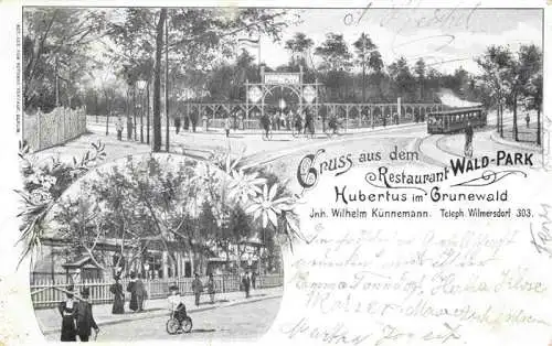 AK / Ansichtskarte 73974110 Wilmersdorf__Berlin Restaurant Waldpark Hubertus im Grunewald Deutsche Reichspost