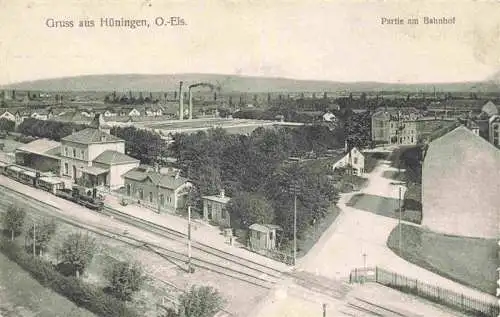 AK / Ansichtskarte  Hueningen_Huningue_68_Haut-Rhin Partie am Bahnhof