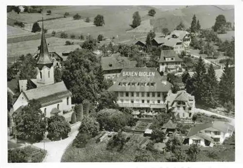 AK / Ansichtskarte  Biglen_BE Hotel Baeren Fliegeraufnahme