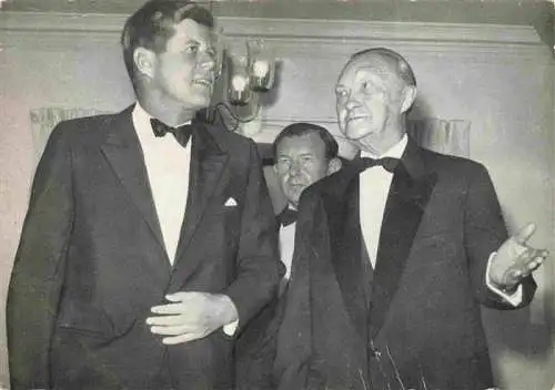 AK / Ansichtskarte 73974978 BONN_Rhein Praesident Kennedy in Deutschland mit Kanzler Adenauer