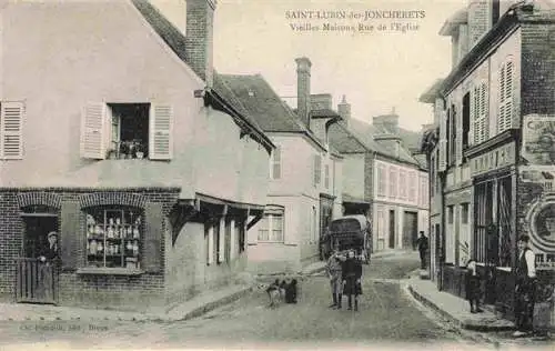 AK / Ansichtskarte  Saint-Lubin-des-Joncherets Vieilles maisons Rue de l'Eglise