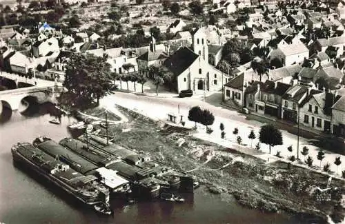 AK / Ansichtskarte  St-Mammes_77_Seine-et-Marne Eglise et Quai de Seine vue aérienne