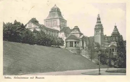 AK / Ansichtskarte 73975683 Stettin_SZCZECIN_Pommern_PL Hakenterrasse mit Museum Feldpost