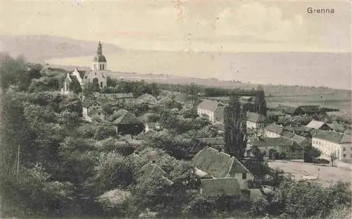 AK / Ansichtskarte 73975988 Grenna_Sweden Panorama Ansicht mit Kirche