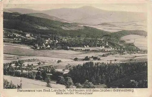 AK / Ansichtskarte 73976157 Bad_Landeck_Schlesien_PL Blick von der ueberschaar mit Gr Schneeberg