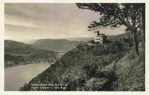 AK / Ansichtskarte  LUGANO_Lago_di_Lugano_TI Monte Bre Kulm Hotel mit Monte Rosa