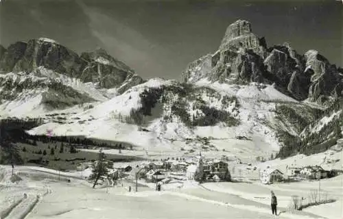 AK / Ansichtskarte 73976456 Corvara_1558m_Pustertal_Suedtirol_IT Winterpanorama Sass Ciampatsch Sass Songher Dolomiten