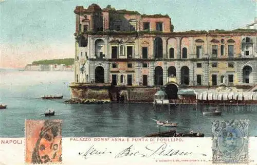 AK / Ansichtskarte 73976689 NAPOLI_Neapel_Naples_IT Palazzo Donn Anna e Punta di Posillipo