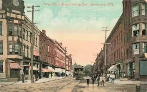 AK / Ansichtskarte 73977165 Johnstown_New_York_USA West Main Street looking east Tram