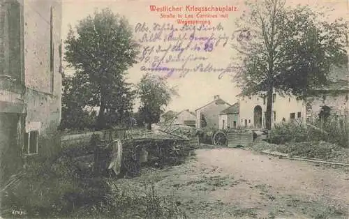 AK / Ansichtskarte  Les_Carrieres_78_Yvelines Westlicher Kriegsschauplatz Strasse mit Wegesperrung