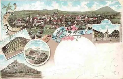 AK / Ansichtskarte 73977471 Trebenic_Trebenice_Trebnitz_Boehmen_CZ Panorama Teilansichten Litho