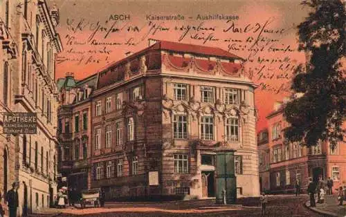 AK / Ansichtskarte 73977518 Asch__As_Sudetengau_CZ Kaiserstrasse Aushilfskasse