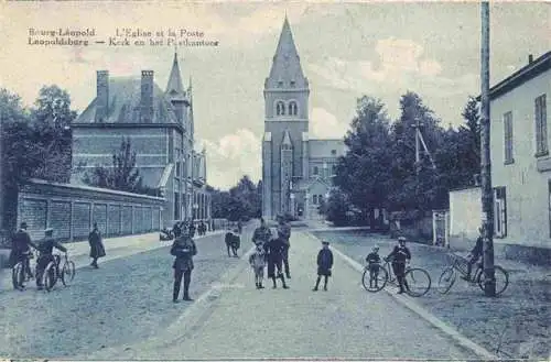 AK / Ansichtskarte 73977540 Bourg-Leopold Eglise et la Poste Kirche Postamt