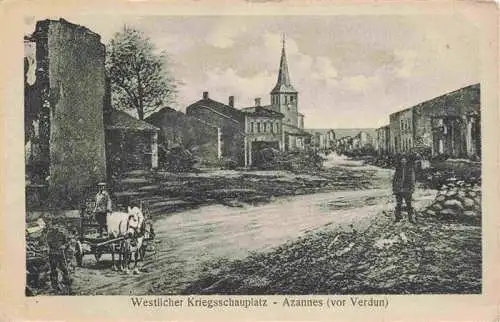 AK / Ansichtskarte  Azannes-et-Soumazannes_55_Meuse Truemmer 1. Weltkrieg Westlicher Kriegsschauplatz