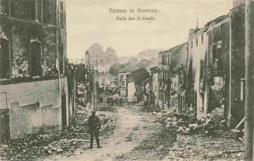 AK / Ansichtskarte  Nomeny_54_Meurthe-et-Moselle Dorfpartie nach der Schlacht Truemmer 1. Weltkrieg