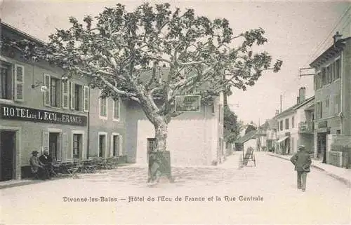 AK / Ansichtskarte  Divonne-les-Bains_01_Ain Hôtel de l'Eau de France et la Rue Centrale