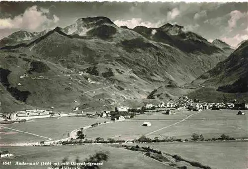 AK / Ansichtskarte  Andermatt_UR Panorama mit Oberalpstrasse gegen Unteralp