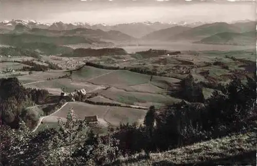 AK / Ansichtskarte  Etzel-Kulm_Etzelkulm_1098m_SZ mit Blick zur Etzel Passhoehe Sihlsee Drusberg und Glaernisch