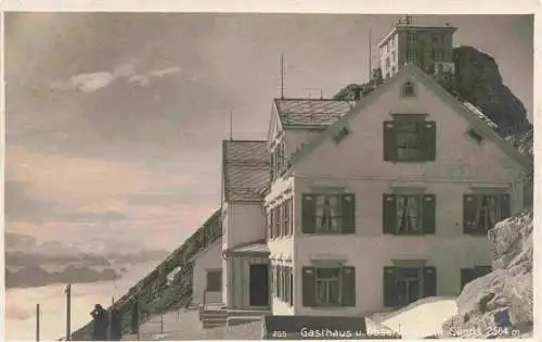 AK / Ansichtskarte  Saentis_2504m_AR Gasthaus und Observatorium Saentis