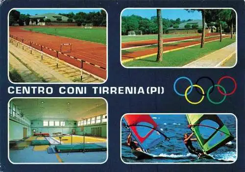 AK / Ansichtskarte 73979526 Tirrenia_Pisa_Toscana_IT Centro Coni Olympia-Sportzentrum Stadion Turnhalle Wassersport Windsurfen